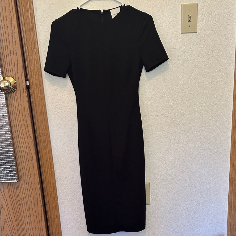 Calvin Klein Classic Black Sheath Dress